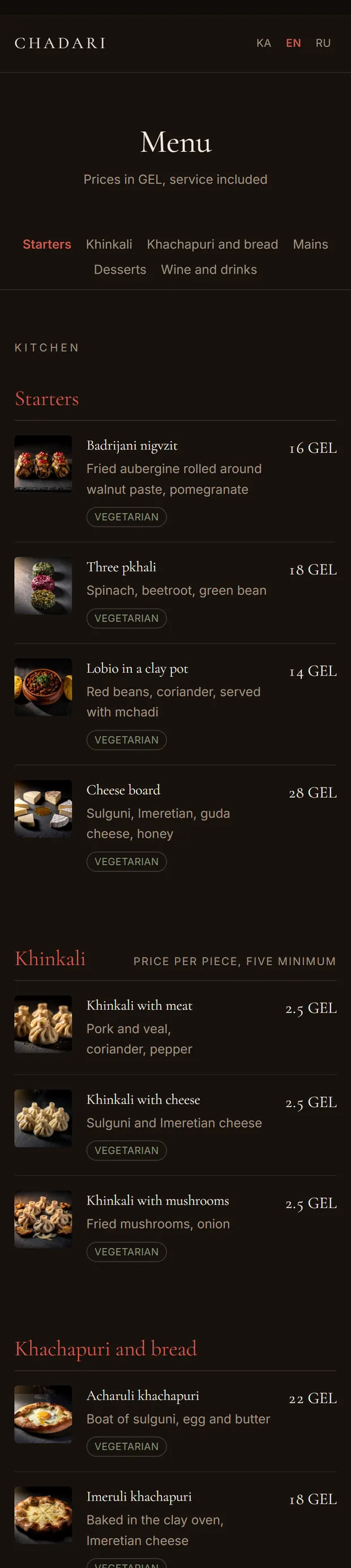 A paper menu gives way to the same menu open on a phone screen